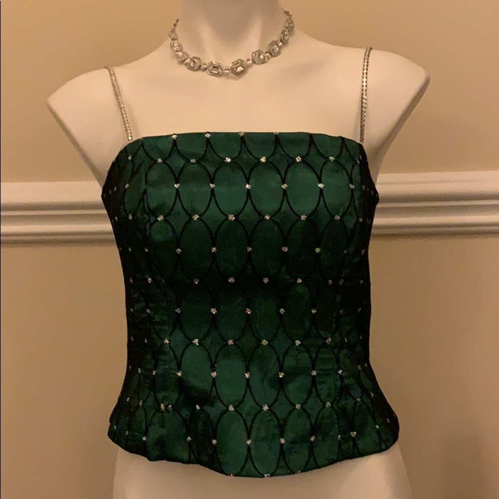 IGNITE EVENING Formal Top  with rhinestones